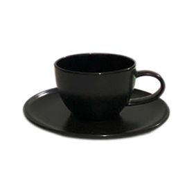 TAZA DE TE CON PLATO BLACK ONIX