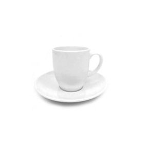 TAZA DE CAFE CON PLATO ROUND WHITE