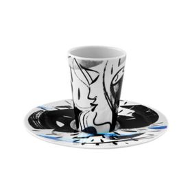 TAZA DE CAFE CON PLATO XXII ESCAPE GOAT