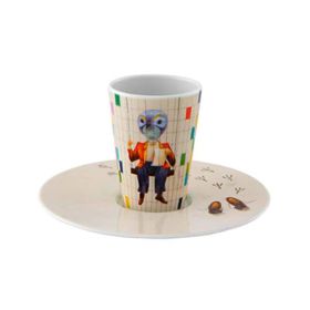 TAZA DE CAFE CON PLATO XXXVII ESCAPE GOAT