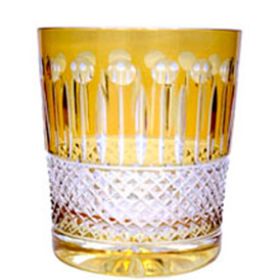 VASO BAJO DE CRISTAL AMBAR