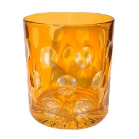 VASO BAJO DE CRISTAL AMBAR BIBA