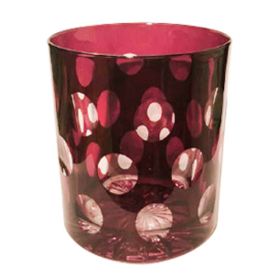 VASO BAJO DE CRISTAL MORADO BIBA