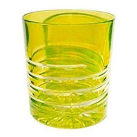 VASO BAJO DE CRISTAL VERDE CLARO ONDA