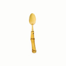 SET 6 PIEZAS CUCHARAS DE CAFE BAMBOO GOLD