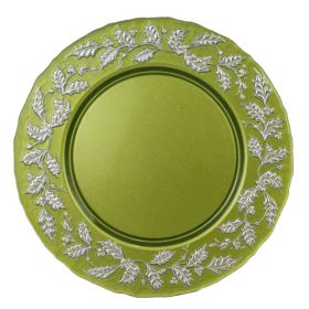 PLATO DE FONDO VERDE NAVIDAD