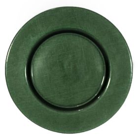 PLATO DE FONDO VERDE OSCURO