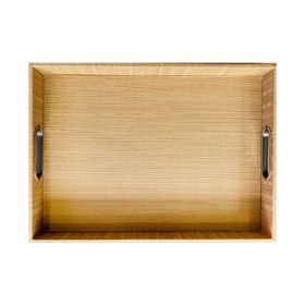 BANDEJA RECTANGULAR CON ASAS DE METAL RAY GOLD