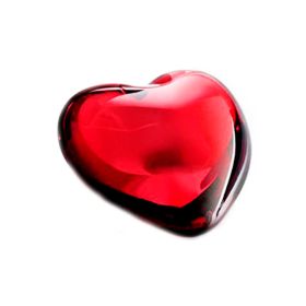 CORAZON BACCARAT CRISTAL ROJO