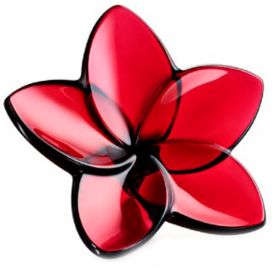 FLOR BACCARAT CRISTAL FLOWER BLOOM RED