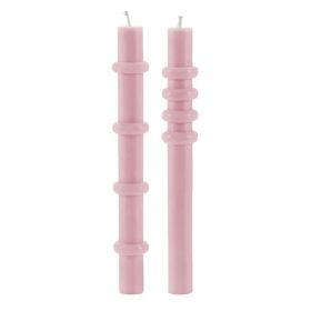 SET DE 2 VELAS ROSADO