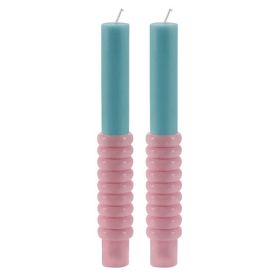 SET DE 2 VELAS AZUL ROSADO