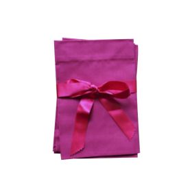 SET 4 SERVILLETAS DE TELA FUSCIA