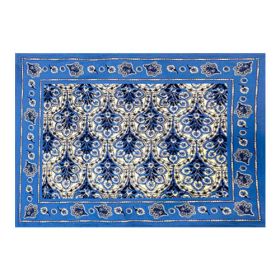 INDIVIDUAL DE TELA REVERSIBLE BOHOCHIC AZUL