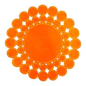 INDIVIDUAL LONA AROS NARANJA