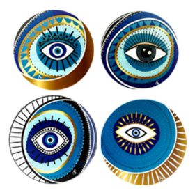 SET DE 4 INDIVIDUALES DE ACRILICOS EVIL EYE