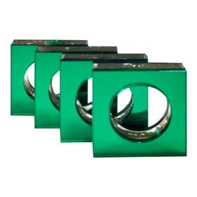 SET DE 4 AROS ACRILICOS CUADRADOS VERDE