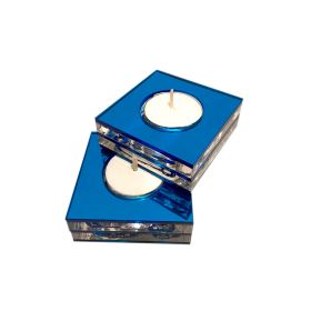 SET DE 2 VOTIVE ACRILICO AZUL