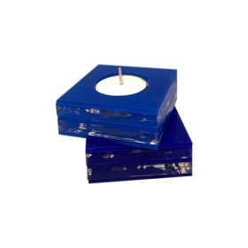 SET DE 2 VOTIVE ACRILICO COBALTO