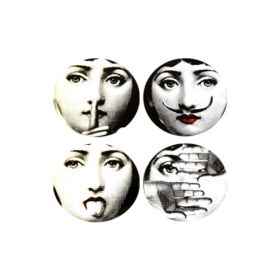 SET DE 4 PORTA VASOS DE ACRILICOS FORNASETTI CLASICO